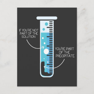 Carte Postale Chimie drôle Joie scientifique Chimiste Tube d'ess