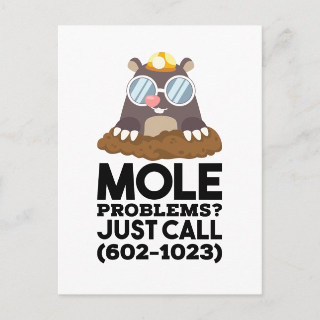 Carte Postale Chimie - Problèmes de mole (Devant)