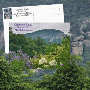 Carte Postale Chimney Rock depuis Flowering Bridge Lake Lure NC