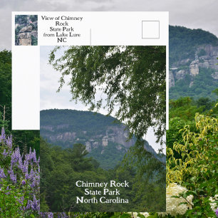 Carte Postale Chimney Rock Mountain du lac Lure NC