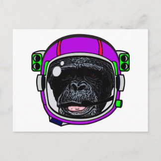 Carte Postale Chimpanzé de l'espace