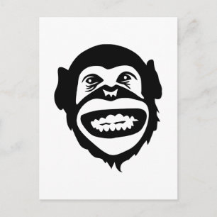 Carte Postale Chimpanzé singe sourire