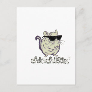 Carte Postale Chinchillin jaune Chinchilla