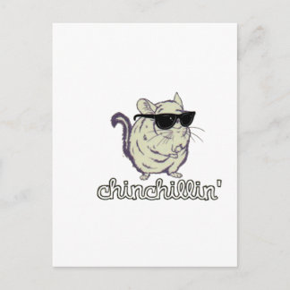 Carte Postale Chinchillin jaune Chinchilla
