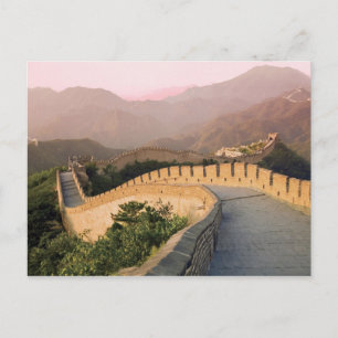 Carte Postale Chine, comté de Huairou, Coucher de soleil sur le