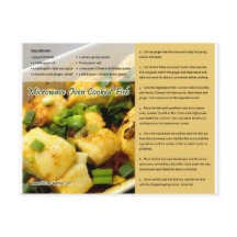 Carte postale chinoise de la recette de poisson cu