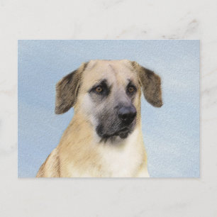 Carte Postale Chinook (Oreilles Laissées) Peinture - Art Chien o