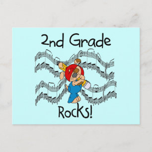 Carte Postale Chiot 2e grade Rocks T-shirts et cadeaux