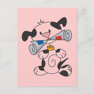 Carte Postale Chiot avec le T-shirts et les cadeaux de journal