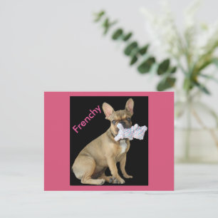 Carte Postale chiot bouledogue français Bouledogue Français