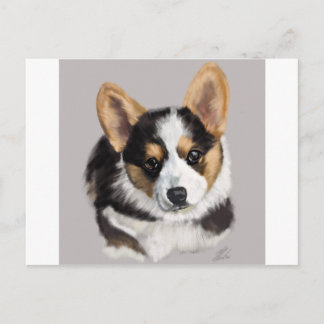 Carte Postale Chiot de corgi
