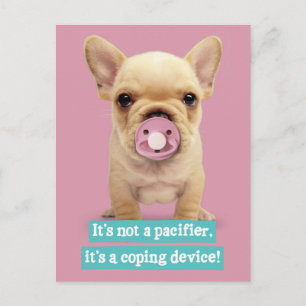 Carte Postale Chiot mignon avec Pacificateur