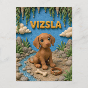 Carte Postale Chiot Vizsla Mignon, Bébé Chien