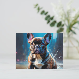 Carte Postale Chiots Bouledogue Français