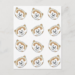 Carte Postale Chiots Spitz Nain