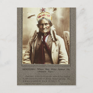 Carte Postale Chiricahua Apache Leader Indien Geronimo Portrait