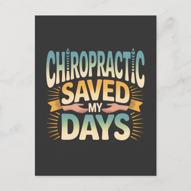 Carte Postale Chiropractic Healing and Back Pain Relief (Devant)