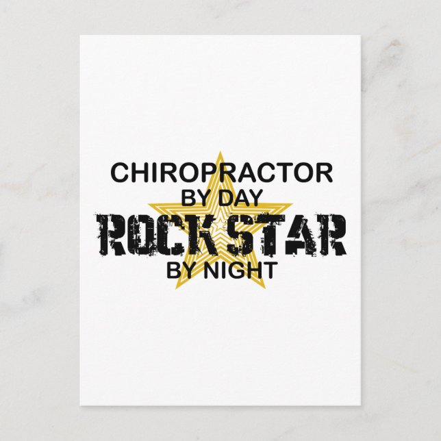 Carte Postale Chiropractor Rock Star par nuit (Devant)