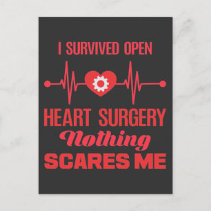 Carte Postale Chirurgie cardiaque ouverte Survivant Obtenez une