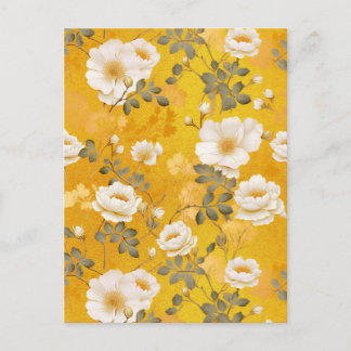 Carte Postale Chiyogami des Roses blanches