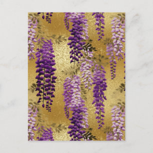 Carte Postale Chiyogami Purple Wisteria
