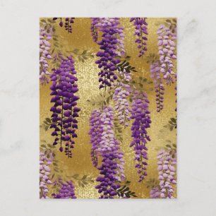 Carte Postale Chiyogami Purple Wisteria