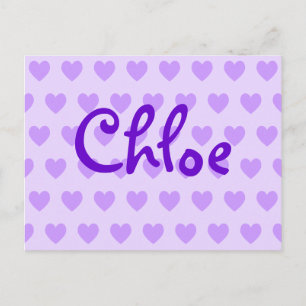 Carte Postale Chloe dans le pourpre