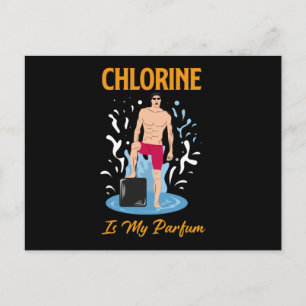 Carte Postale Chlorine Is My Partum - Swimmer Design
