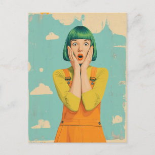 Carte Postale Choc rétro Pop Color