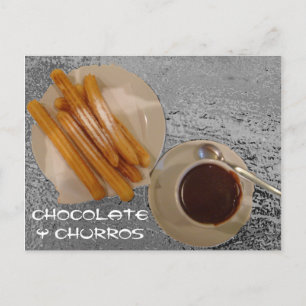 Carte Postale Chocolat Caliente con Churros