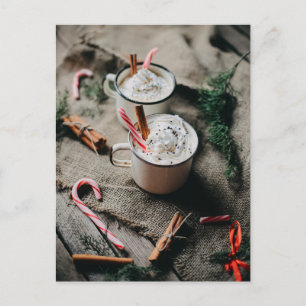 Carte Postale Chocolat chaud avec Sucres de canne Photo