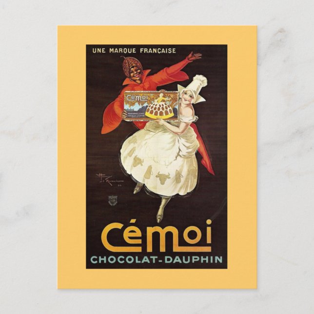 Carte Postale Chocolat Dauphin Filles françaises1924 (Devant)