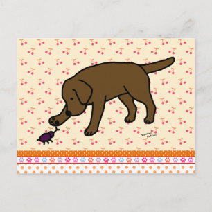 Carte Postale Chocolat Labrador Friendly
