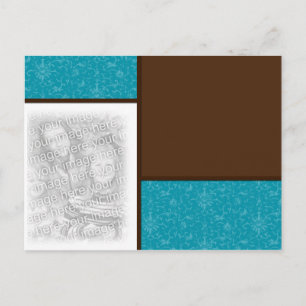 Carte Postale Chocolat/Turquoise 2 Modèles photo