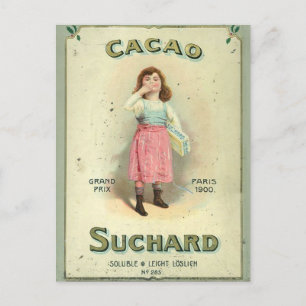 Carte Postale Chocolat victorien Kiss Girl Sucre