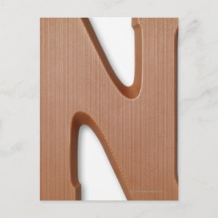 Carte Postale Chocolate letter n
