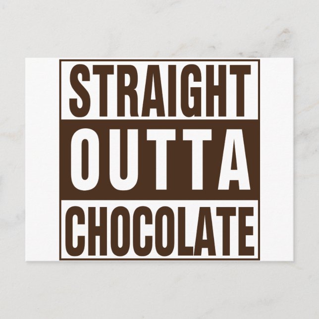 Carte Postale Chocolate Straight Outta Brown (Devant)