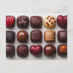 Carte Postale Chocolats de chocolat Saint-Valentin