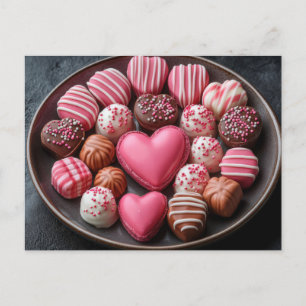 Carte Postale Chocolats de chocolat Saint-Valentin