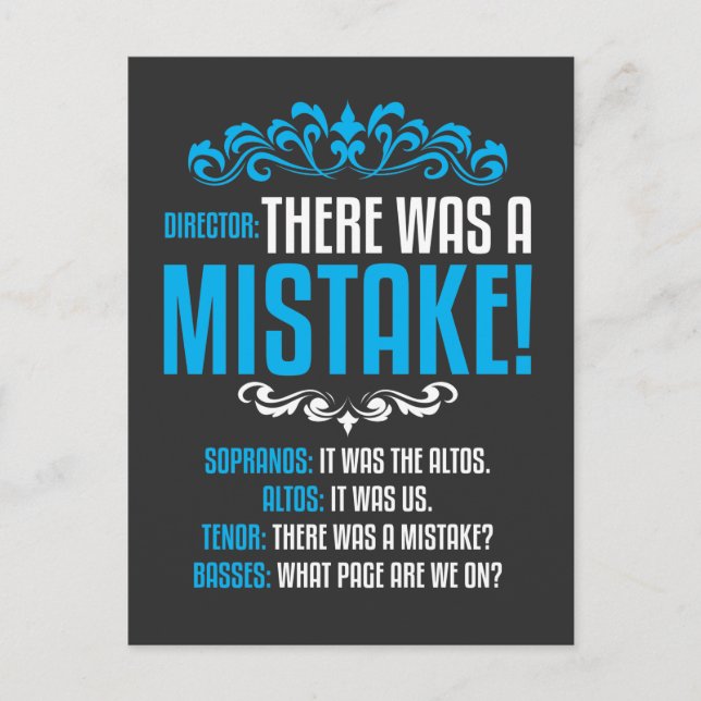 Carte Postale Choir Choir Musical Directeur Soprano Alto T (Devant)