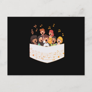 Carte Postale Choir Groupe Chant Chorus Choral Musique Clef Cade