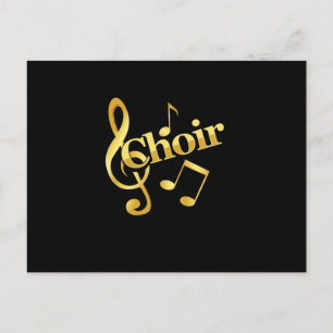 Carte Postale Choir Music Notes Clef Chorus Choral Music Cadeau