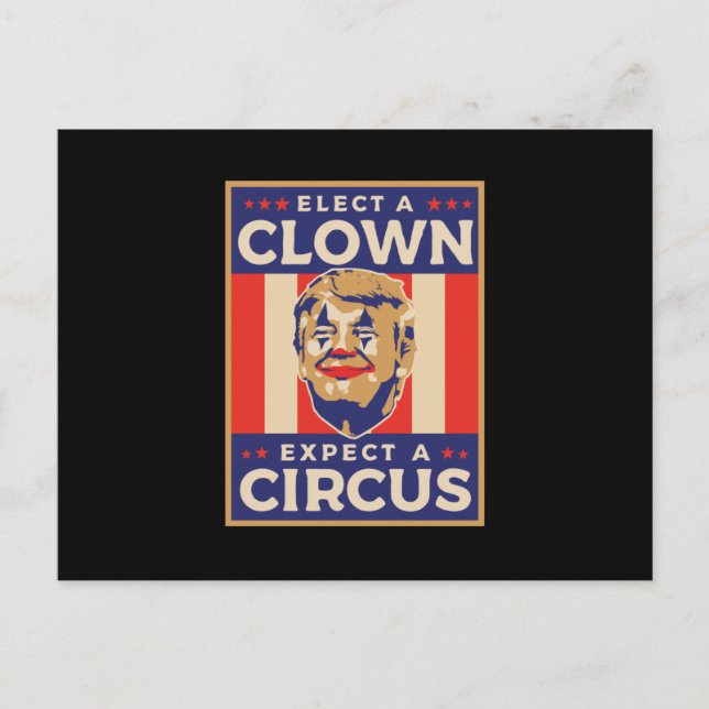 Carte Postale Choisir un clown s'attendre à un cirque (Devant)