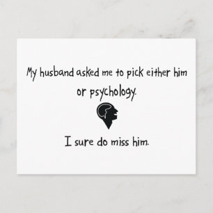 Carte Postale Choisir un mari ou une psychologie