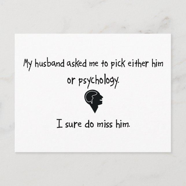 Carte Postale Choisir un mari ou une psychologie (Devant)