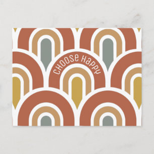 Carte Postale Choisissez Happy moderne et silencieux arc-en-ciel