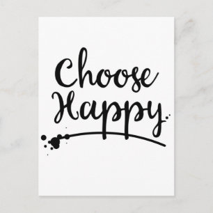 Carte Postale Choisissez l'encre vintage Happy.
