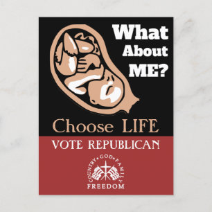 Carte Postale Choisissez Life Vote Républicain pour la vie