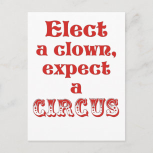 Carte Postale Choisissez un clown, attendez-vous à un cirque ! U