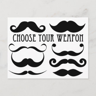 Carte Postale Choisissez votre arme Stache